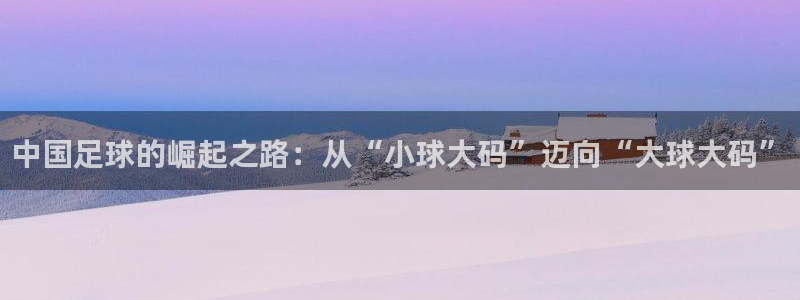 中国足球的崛起之路：从“小球大码”迈向“大球大码”